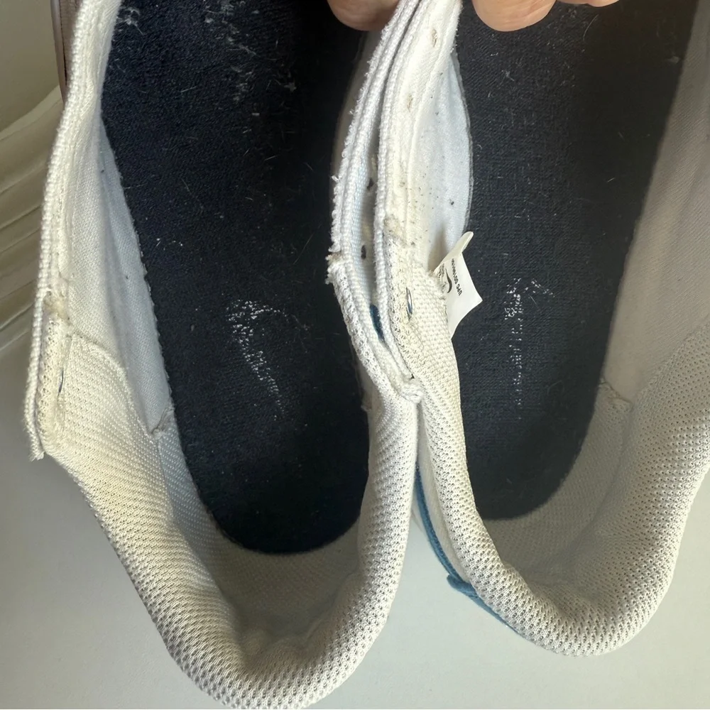 Nike Blazer Classic Low 77 in white canvas with a blue swoosh sz 7.5